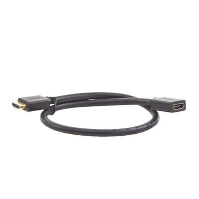 Cable extensor HDMI de 0.5M / 4K@60Hz / 3D / HDR / Macho a Hembra / Núcleo de cobre estañado / Transmisión estable.