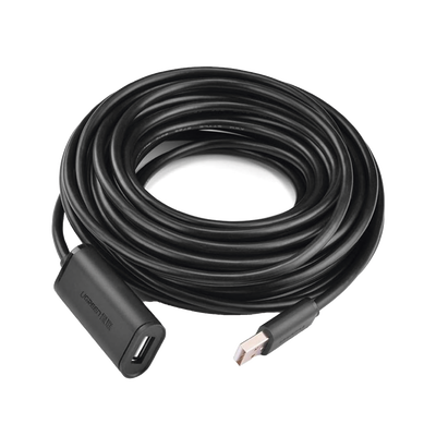 Cable de Extensión Activo USB 2.0 / 10 Metros / Macho-Hembra / Booster individual FE1.1S incorporado / Velocidad de hasta 480 Mbps / Ideal para impresoras, consolas , Webcam, etc.