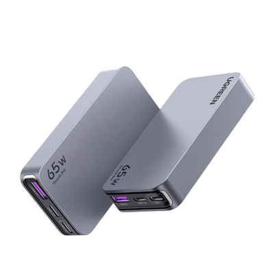 Cargador Ultra Slim 65W Nexode Pro| Diseño de Pared Plano | 3 Puertos de Carga Rápida | 2 USB-C | 1 USB-A | Tecnología GaNInfinity | PD3.1 de 65W / QC4.0 | Tecnología de Protección Térmica | Optimiza la Carga | Ca