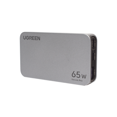 Cargador Ultra Slim 65W Nexode Pro| Diseño de Pared Plano | 3 Puertos de Carga Rápida | 2 USB-C | 1 USB-A | Tecnología GaNInfinity | PD3.1 de 65W / QC4.0 | Tecnología de Protección Térmica | Optimiza la Carga | Ca