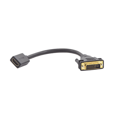 Convertidor DVI macho a HDMI hembra / Bidireccional / DVI 24+1 / 1080P@60Hz / Largo 22cm / Negro