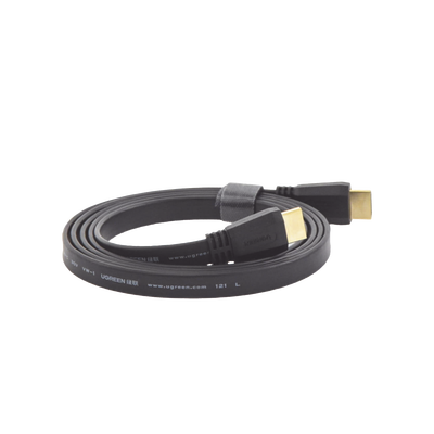 Cable HDMI 2.0 Plano de 1.5 m / 4K@60Hz / HDR / 3D / HEC (Canal Ethernet HDMI) / ARC (Canal de Retorno de Audio / Color Profundo de 48 bits / Audio de 32 canales / HDCP /Audio Dolby True HD 7.1 / 18 Gbps / Estañado y Triple Blindaje / Anti Interfer