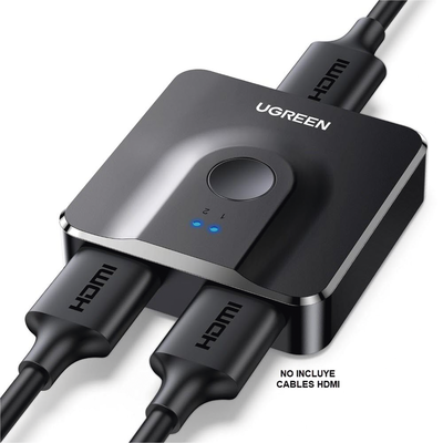 Switch/Divisor HDMI 4K 60Hz (Splitter) | Bidireccional (2 Entradas 1 Salida/1 Entrada 2 Salidas | Switch Conmutable | Led Indicador | 3D | HDR | Dolby Atmos | Potente Chip IC | Diseño Compacto | No Requiere Energía