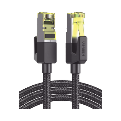 Cable Ethernet Cat7 CLASSâ… F/FTP Redondo con Malla de Nylon 3 Metros