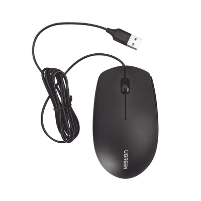 Mouse Óptico USB | Cable USB de 1.5 metros | 3 Botones | 1200DPI | Diseño Ergonómico | Silencioso | Color Negro | Windows / MacOS / Linux / Chrome y otros | También Compatible con  DVR / NVR.