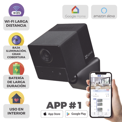 Mini Cámara IP Inalámbrica Con Batería Recargable (Cero Cables) / 2 Megapíxel / Uso en Interior / Grabación en la Nube / Base Magnética Para Adherirla a Superficies Metálicas