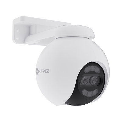 Cámara PT / Wi-Fi / Lente Dual / Panorámica 360° / Resolución 4K / Visión Nocturna ColorFULL / IA Detección de Humanos y Vehiculos / Alarma con Sirena y Luz / IP65