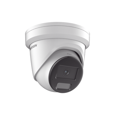 Turret IP 4 Megapixel / Lente 2.8 mm / Dual Light (40 mts IR + 40 mts Luz Blanca) / Microfono Integrado / Exterior IP67 / WDR 130 dB / Videoanaliticos (Filtro de Falsas Alarmas) / Captura Facial