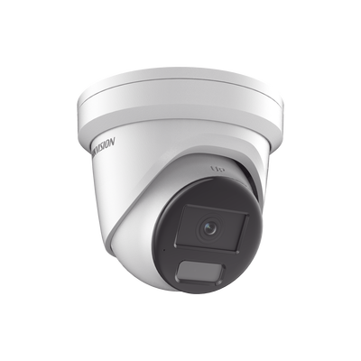 Turret IP 8 Megapixel / Lente 2.8 mm / Dual Light (40 mts IR + 40 mts Luz Blanca) / Microfono Integrado / Exterior IP67 / WDR 130 dB / Videoanaliticos (Filtro de Falsas Alarmas) / Captura Facial