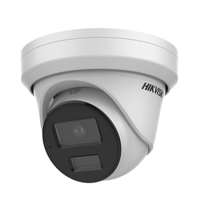 Turret IP 6 Megapixel / Lente 2.8 mm / 40 mts IR / Exterior IP67 / Micrófono Integrado / ACUSENSE / DARKFHGITER / PoE / Alarmas y Audio I/O / Captura Facial / ONVIF / Micro SD