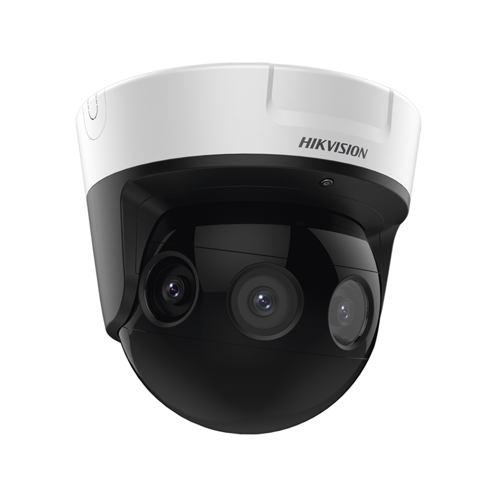 PanoVu Series / Vista Panorámica 180° / 32 Megapixel en Total / 4 Lentes 2.8 mm (4 Lentes 8 Megapixel) / 20 mts IR / Exterior IP67 / IK10 / 12 Vcc / PoE+ / Micro SD