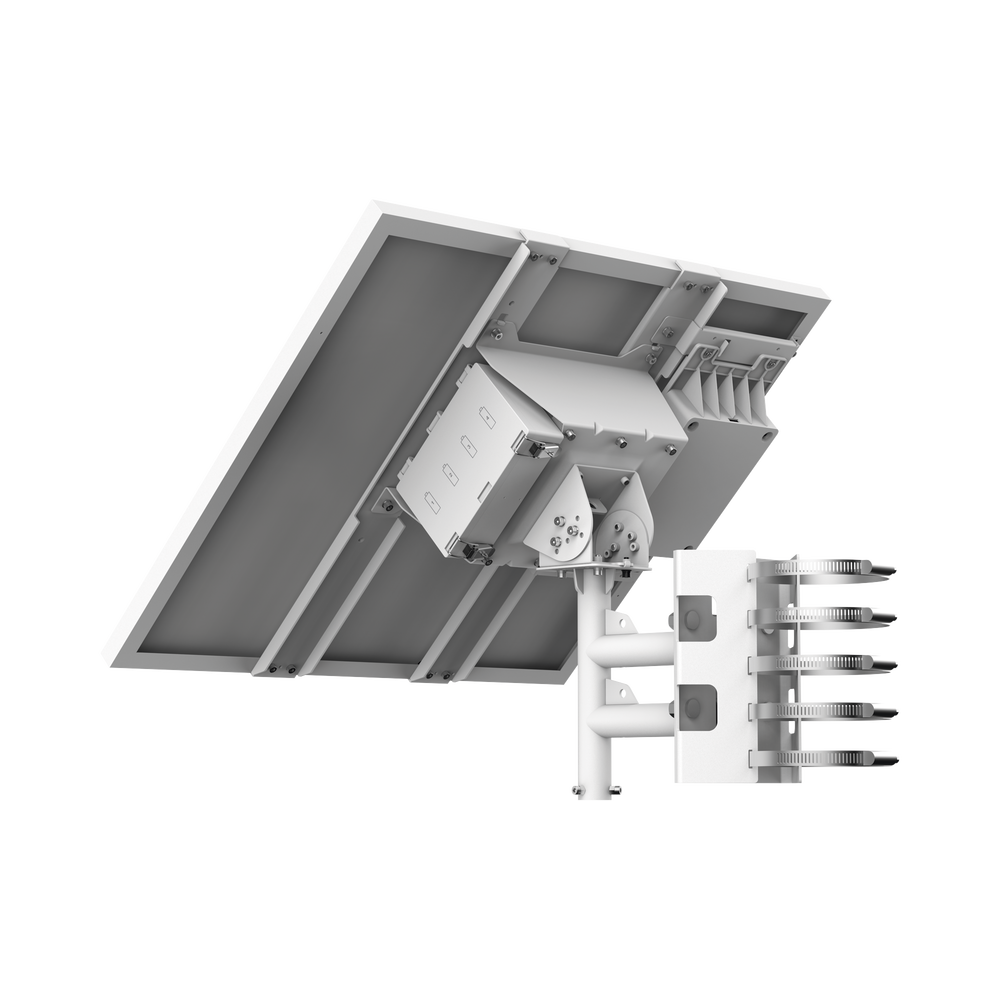 Kit Solar de alimentación / Panel Solar / Batería de Respaldo de Litio 360 Wh / 2 Salidas de 12 Vcd / Accesorios de Instalación / Uso en Exterior IP66