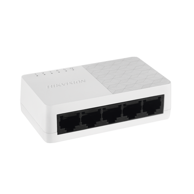 Switch No Administrable de 5 Puertos para Escritorio / Fast Ethernet 10 / 100 Mbps / Diseño Compacto y Estetico