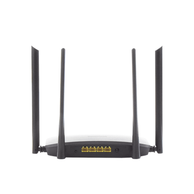 Router Inalámbrico WISP Gigabit / Hasta 1200 Mbps / Doble Banda AC (2.4 GHz y 5 GHz) / 3 Puertos LAN 10/100/1000 Mbps + 1 Puerto WAN 10/100/1000 Mbps / 4 Antenas Externas Omnidireccional de 5 dBi / Interior