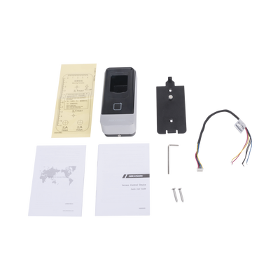 Lector esclavo MIFARE IP65 / Huella Digital / Lector de Tarjetas de Proximidad / RS-485 / Interior y Exterior / Requiere Panel de Control de Acceso DS-K2604,02,01