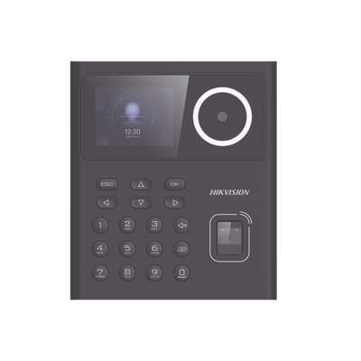 Terminal Min Moe WiFi con Batería de Respaldo / Administrable por Smartphone o Nube /  Acceso y Asistencia /  Huella, Facial y Tarjetas MIFARE /  500 rostros y 1,000 Huellas y Tarjetas / Detección de Cubrebocas / HikConnect