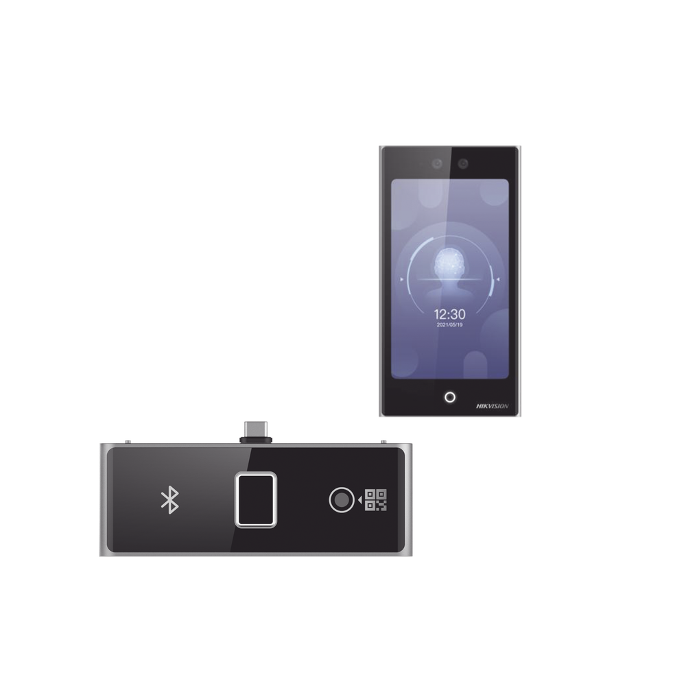 Terminal Facial Min Moe WiFi con pantalla de 7" y Lector de Huellas, Códigos QR y Bluetooth / Exterior IP65 / 10,000 rostros y 50,000 tarjetas / Soporta módulo lector de Huella, QR y Bluetooth