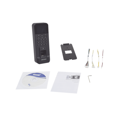 Biométrico WiFi de Acceso y Asistencia Compatible con APP Hik-Connect (P2P) / Soporta Biometrico Esclavo RS-485 / Lectura de Huella y Tarjetas EM / TCP/IP / 150,000 Eventos / Relevador para Chapa y Reportes de Asistencia