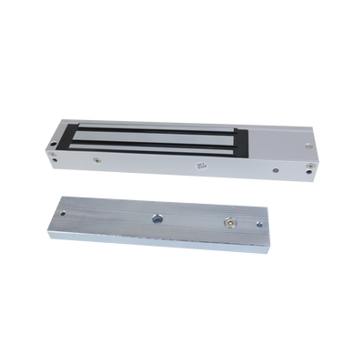 Chapa Magnética de 600 Lbs (272 Kg) / Montaje en Puerta Normal o de Vidrio / Certificado CE / Uso en Interior / Magnetismo Anti-residual