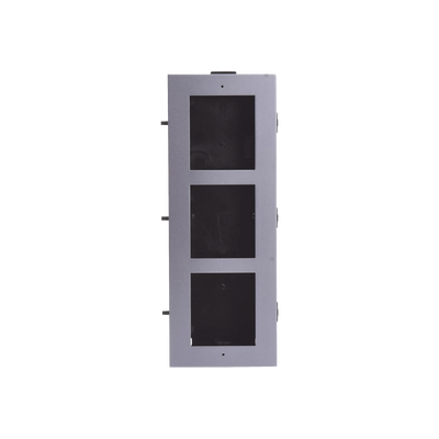 Base de 3 Espacios para EMPOTRAR Módulos de Videoporteros Hikvision