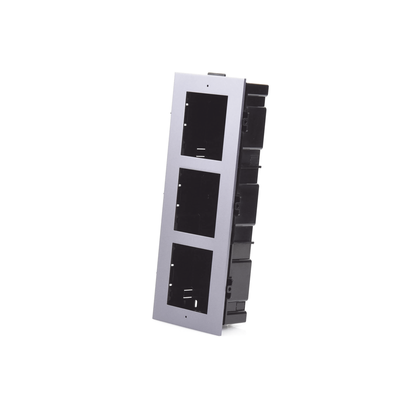 Base de 3 Espacios para EMPOTRAR Módulos de Videoporteros Hikvision
