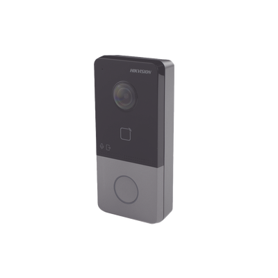 Videoportero IP 2 Megapixel / PoE Estandar / IP65 / Apertura desde Hik-connect / Soporta 1 Departamento y Hasta 6 Monitores / Soporta Tarjetas Mifare / 1 Salida Relay
