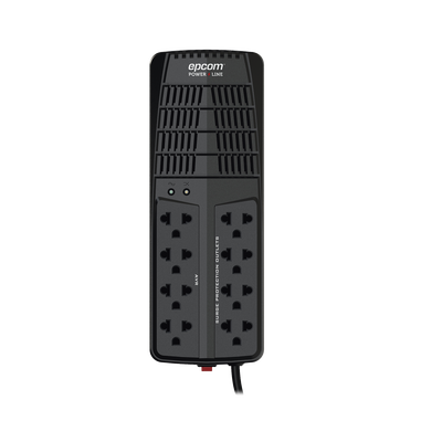 Regulador de Voltaje 1000 VA-500 W / 4 Contactos con AVR / 4 Contactos con Supresor de Picos / Protección RJ11