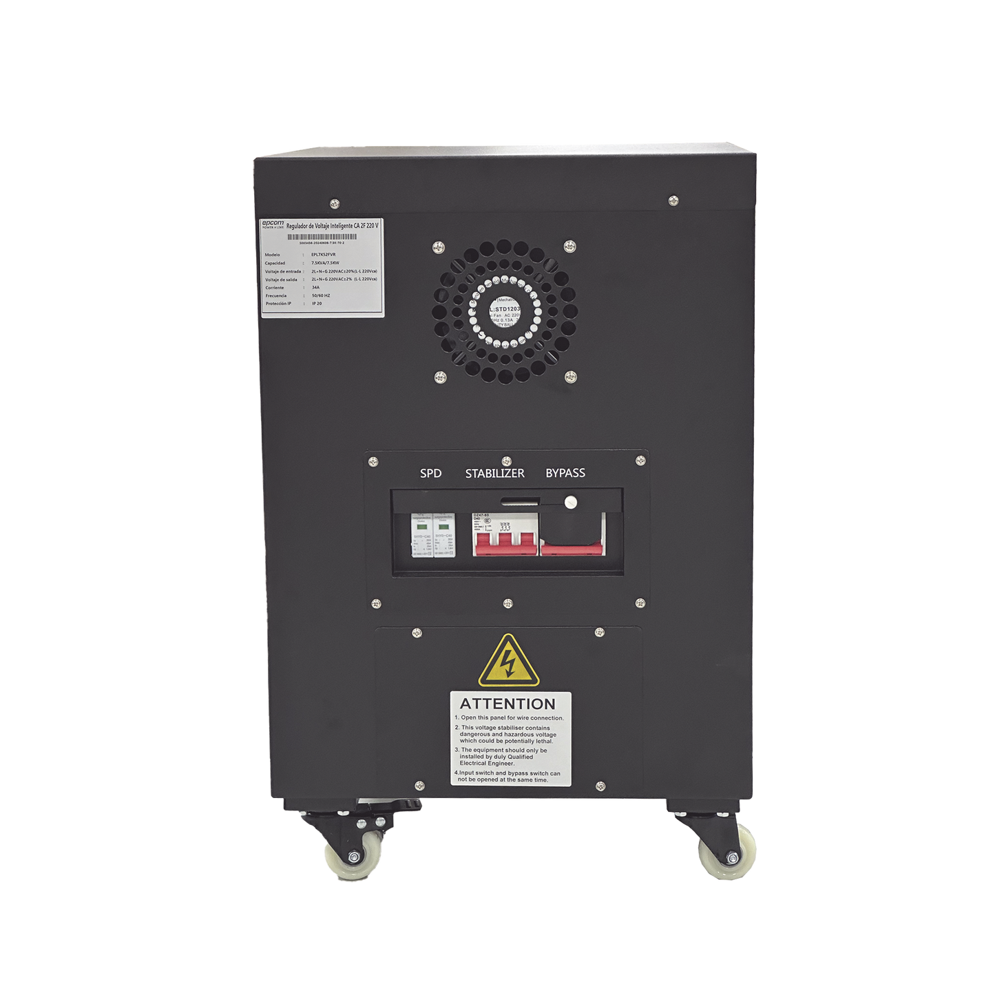 Regulador de Voltaje Industrial 5 kVA/5 kW / Bifásico 220 V