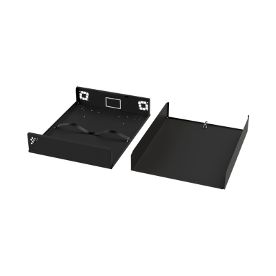 Gabinete Metálico para DVR/NVR. Tamaño Max. de DVR/NVR: 445 x 88 x 400mm (An.xAl.xProf.). Compatible con Fuente SLIM.