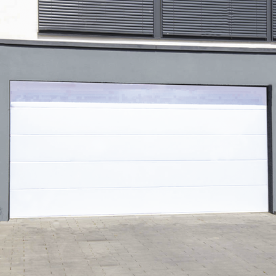 Puerta de Garage de Alta Calidad / Linea Central / Color Blanco 9X9 pies, AISLADA, Estilo Americana.