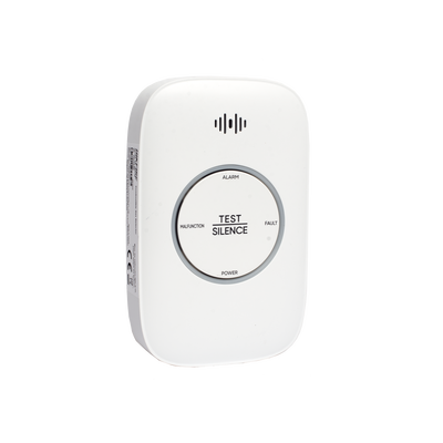 (HikFire) Detector de Gas Natural Metano (CH4) / Alarma Temprana / Salida para cierre de Válvula y/o activación de Ventilador / Protección IP30 / Alarma de 70dB a 115dB a 1 metro de distancia