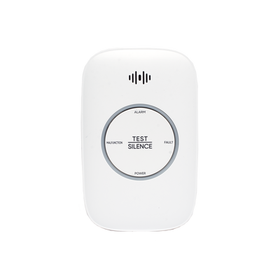(HikFire) Detector de Gas LP Propano C3H8 / Alarma Temprana / Salida para cierre de Válvula y/o activación de Ventilador / Protección IP30 / Alarma de 70dB a 115dB a 1 metro de distancia