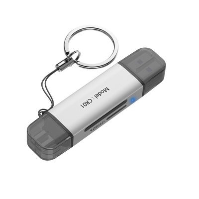 Lector de tarjetas 2 en 1 / Conector Dual USB-A y USB-C / Soporta SD y MicroSD