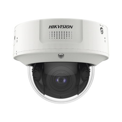 Domo IP 4 Megapixel / Lente Mot. 2.8 - 12 mm / 40 mts IR EXIR / IP67 / IK10 / H.265+ / Conteo de Personas por Detección de Rostro (Base de Datos) / WDR 140 dB / DeepinView / Micrófono Integrado