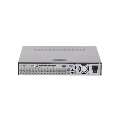 DVR 32 Canales TurboHD + 16 Canales IP / 4 Megapixel / 4 Bahías de Disco Duro / POS / 4 Canales de Audio / Videoanalisis / 16 Entradas y 4 salidas de Alarma