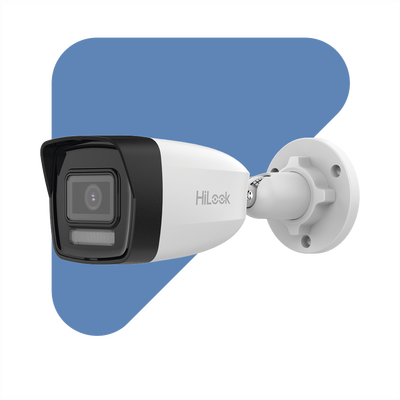 HiLook Series / Bala IP 2 Megapixel (1080p) / Lente 2.8 mm / 30 mts IR / Micrófono Integrado / Exterior IP67 / PoE / dWDR / H.265+ / ONVIF