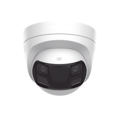Cámara Turret IP 6 Megapíxel / Panorámica 180° /MicroSD 512 GB / Resistencia IP67 / Audio Bidireccional / Alarma visual y auditiva Integrada / Smart Supplement Light