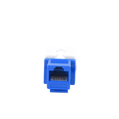 Módulo Jack Keystone Cat5e con terminación 110 (Punchdown) para faceplate - Color Azul