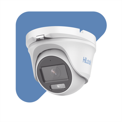 Turret TURBOHD 1080p / Imagen a color 24/7 / Lente 2.8 mm / Micrófono Integrado / ColorVu Lite / Luz Blanca 20 mts / IP66 / Metálica