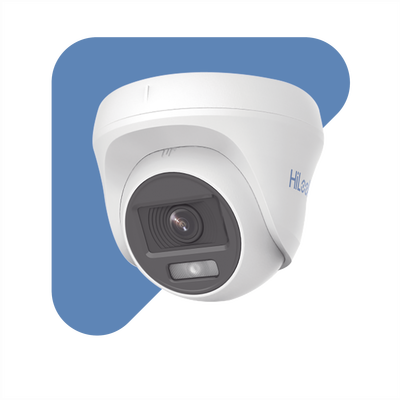 AUDIO POR COAXITRON / Turret TURBOHD 1080p / Imagen a Color 24/7 / Lente 2.8 mm / ColorVu Lite / Luz Blanca 20 mts / Uso Interior / Policarbonato