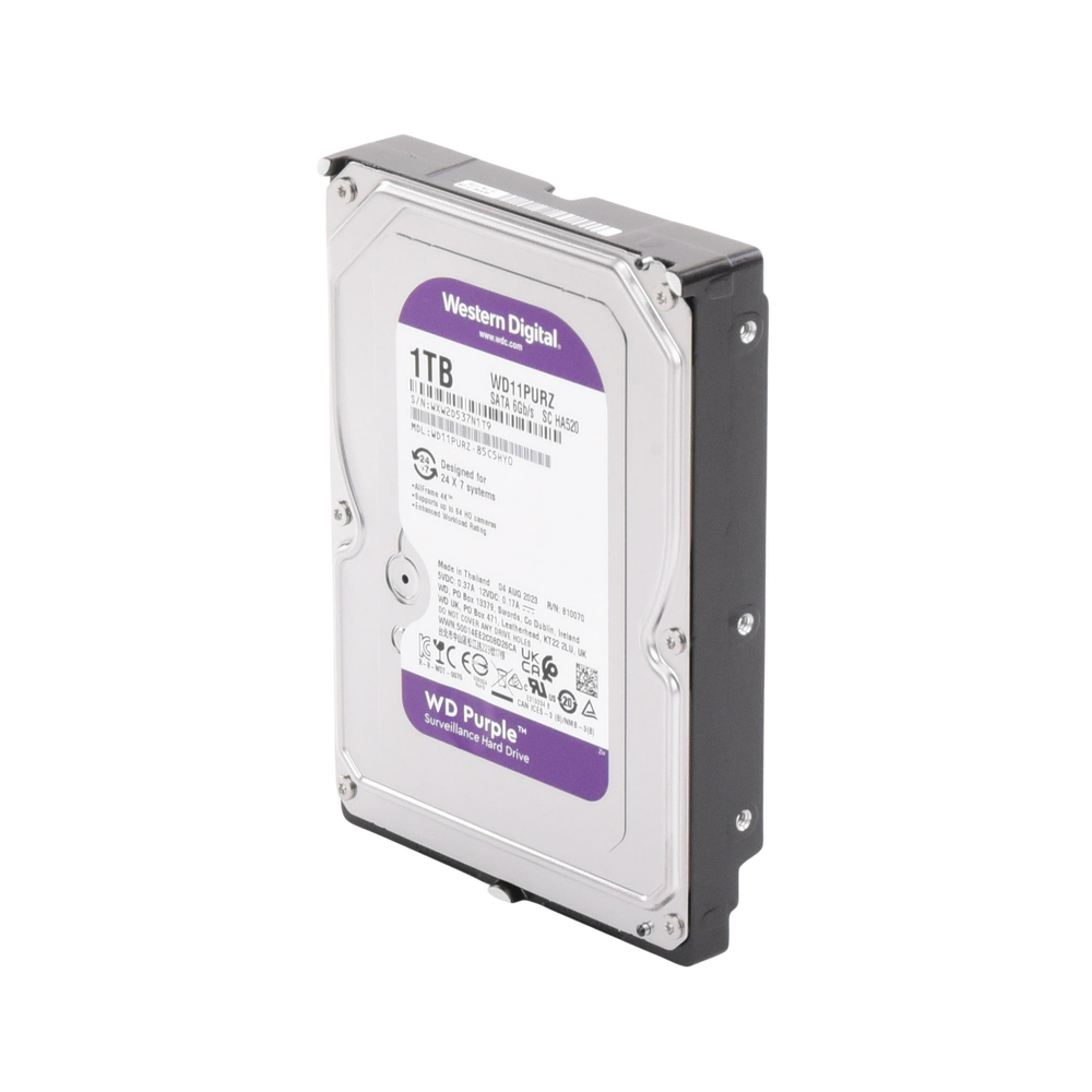 Disco Duro Purple de 1 TB / 5400 RPM / Optimizado para Soluciones de Videovigilancia / Uso 24-7 / 3 Años de Garantía