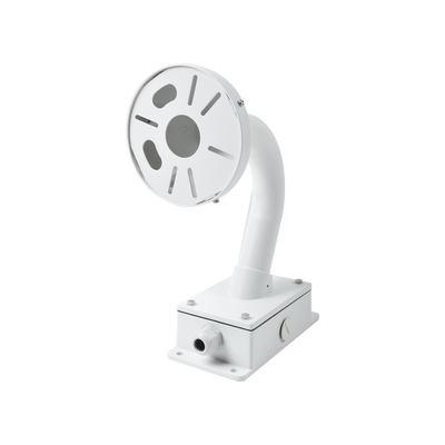 Montaje Universal de Pared con Cuello de Ganso y Caja de Conexiones / Compatible con Cámaras Domo y Bala / Uso en Interior