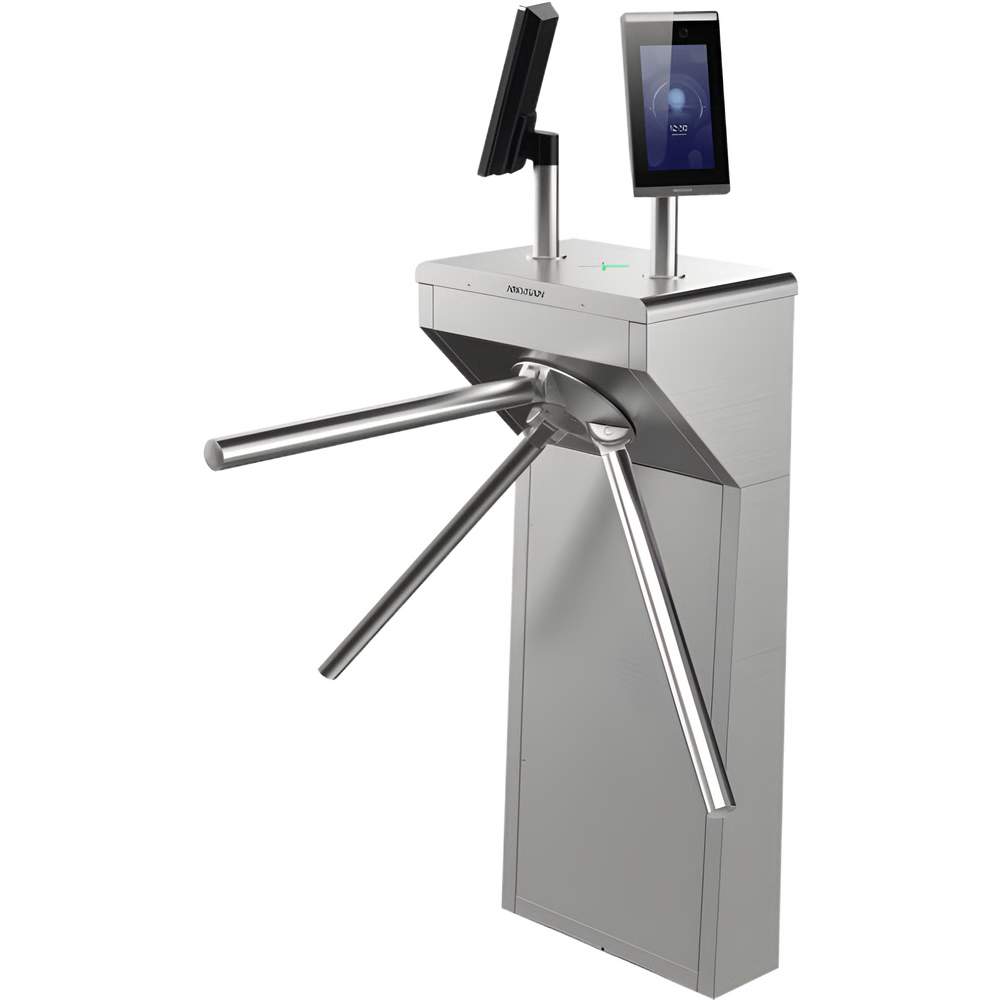 Torniquete Trípode Bidireccional de Acero Inoxidable SUS304 / 2 Millones MCBF / Apertura en Caso de Emergencia / Integrable con cualquier Sistema de Control de Acceso / Indicadores LED de Entrada-Salida
