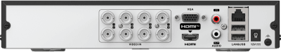 DVR 8 Canales TurboHD + 8 Canales IP / 8 Megapíxel (4K) / Audio Bidireccional / ACUSENSE Lite / 1 Bahía de Disco Duro / H.265+ / Salida en Full HD