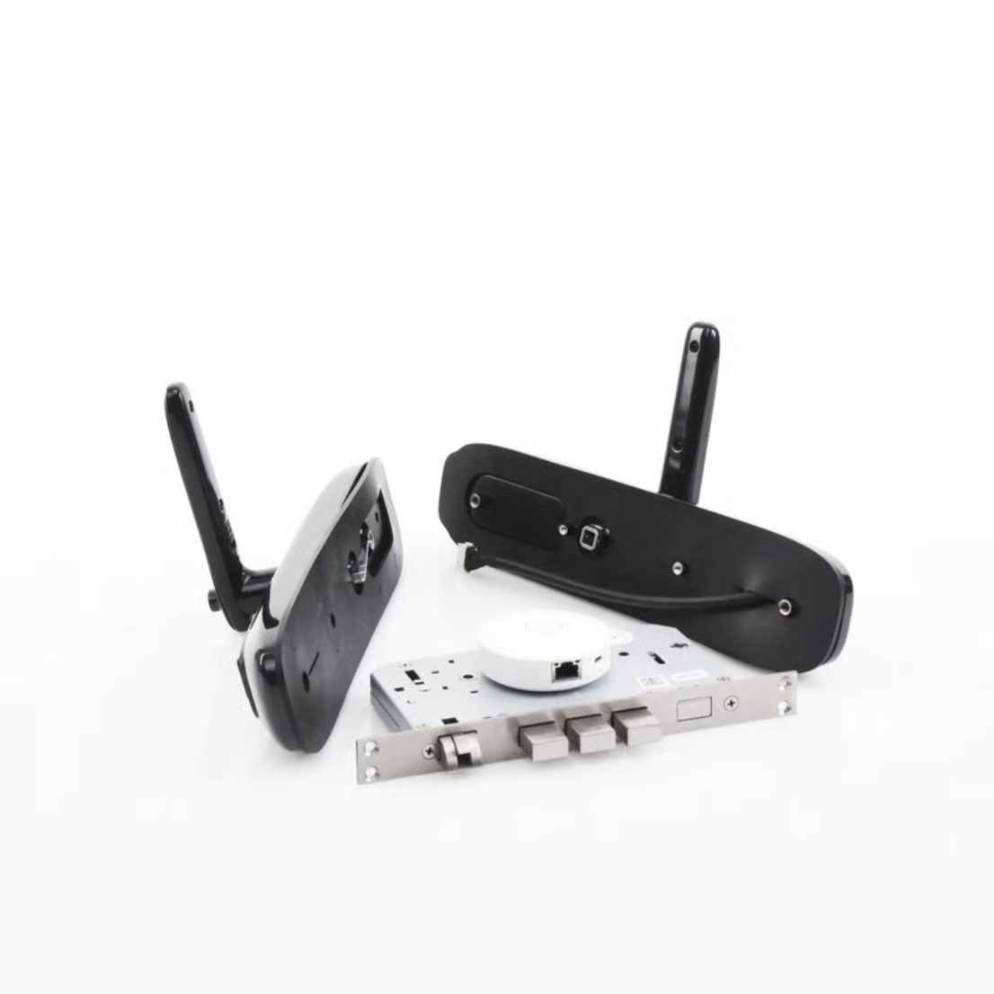 Cerradura Inteligente / Protocolo Zigbee / Códigos Temporales Para Visitantes / Lectura de Huella / Lectura de Tag / Contraseña / Botón para Timbrar / Alarma Anti-intrusión / Uso en Interior / Incluye HUB