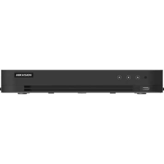DVR 16 Canales TURBOHD + 8 Canales IP / 5 Megapixel Lite - 3K Lite / Audio de Dos Vías por Coaxitron / Reconocimiento Facial / ACUSENSE (Evita falsas alarmas) / 1 Bahía de Disco Duro / Salida de Video en Full HD