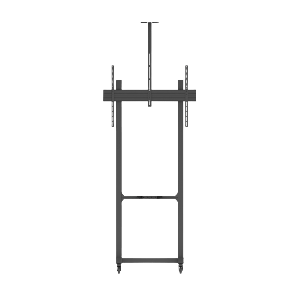 Montaje de Piso Móvil para Pantallas de 65 in a 100 in | vesa 100 x 100 hasta 1000 x 600 | carga maxima soportada 120kg| Fabricado en aluminio y acero