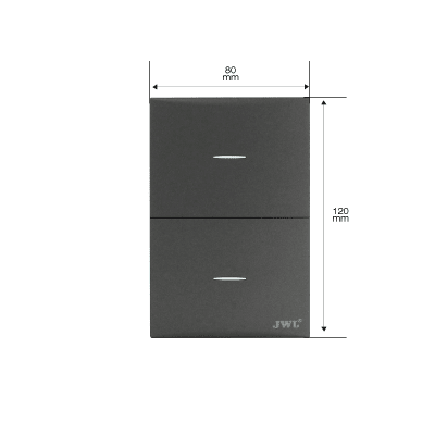 Placa con 2 Interruptores Sencillos 10 A 127 V 60 Hz.