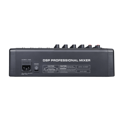 Consola de Mezcla Analógica DS-QAPMCR8-A | 8 Canales | 6 Entradas Mic/Línea | 12 Salidas | DSP Efectos | USB Media | Bluetooth | Montaje en Rack