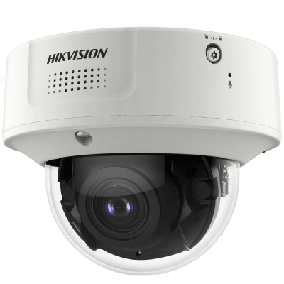 Domo IP 8 Megapixel / Lente Mot. 2.8 a 12 mm / DARKFIGHTER / WDR 120 dB / IK10 / 30 mts IR / Conteo Facial / Detección Facial / Interior / PoE / Búsqueda por Atributos / Micrófono Integrado / Micro SD
